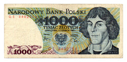 Lengyelország 1000 Zloty Bankjegy 1982 P146c L162b