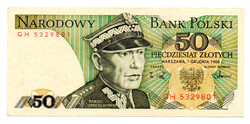 Lengyelország 50 Zloty Bankjegy 1988 P142c L170aa