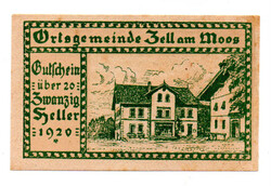 Ausztria Notgeld Zell am Moos 20 Heller 1920
