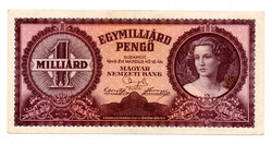 1 Milliárd Pengő Bankjegy 1946 aEF