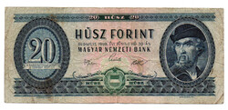 20 Forint Bankjegy 1969 F