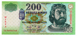 200 Forint Bankjegy 2006 MINTA