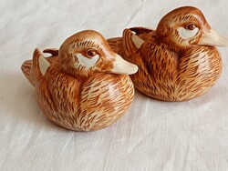 Biskvit porcelán kacsa pár Lippelsdorf GDR 1970- retro ritka