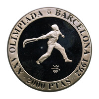 Spanyolország 2000 Peseta 1990 Olimpia Barcelona 1992 Pelota