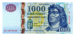 1000 Forint Bankjegy 2005 DC UNC
