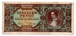 100000 Pengő Bankjegy 1945 F
