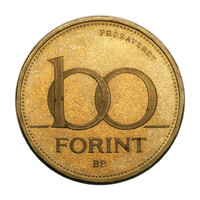 100 Forint 1992 PP Próbaveret EF