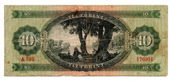 10 Forint Bankjegy 1962 F - 01-es HÁTLAP - !!!