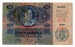 50 Korona Bankjegy 1914 VG