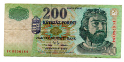 200 Forint Bankjegy 2002 FC F