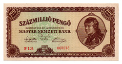 100 Millió Pengő Bankjegy 1946 EF