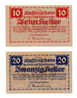 Ausztria Notgeld Dunkelstein 10-20 Heller 1920 2db