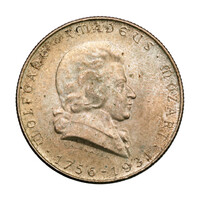 Ausztria ezüst 2 Schilling 1931 Mozart 12,05g Ag640