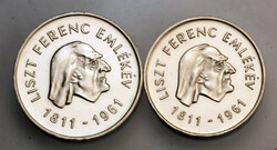 Liszt Ferenc emlékév 25 és 50 Forint 1961 Proof