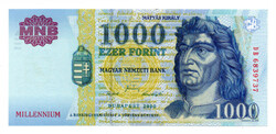 1000 Forint Bankjegy Millennium 2000 DB UNC