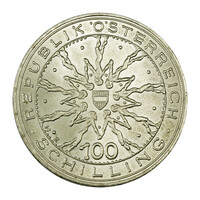 Ausztria ezüst 100 Schilling 1978 BU Durnkruti csata 24,27g Ag640