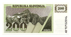 Szlovénia 200 Tolar Bankjegy 1990 P7a