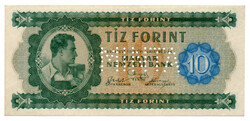 10 Forint Bankjegy 1946 MINTA lyukasztás A000