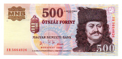 500 Forint Bankjegy 2006 EB sorozat 1956 50. évforduló EF