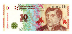 Argentina 10 Peso Bankjegy 2016 P360a