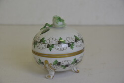 Herendi petrezselyem mintás porcelán bonbonier A051