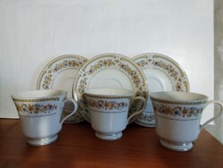Porcelán kávés teás készlet. 3 db.