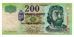 200 Forint Bankjegy 2001 FA VF