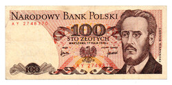 Lengyelország 100 Zloty Bankjegy 1976 P143b L146aa