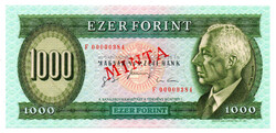 1000 Forint Bankjegy 1996 F sorozat MINTA