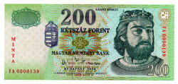 200 Forint Bankjegy 2004 MINTA