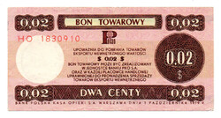 Lengyelország 2 Cent Bankjegy 1979 PSFX35 MB25a
