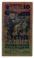Ausztria 10 Schilling Bankjegy 1927