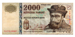 2000 Forint Bankjegy 2002 CA F
