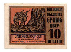 Ausztria Notgeld Grödig 10 Heller 1920