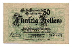 Ausztria Tirol 50 Heller 1919 PS141