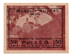 Ausztria Notgeld Wachau-Spitz ad Donau 50 Heller 1920