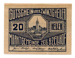 Ausztria Notgeld Zell bei Zellhof 20 Heller 1920
