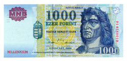1000 Forint Bankjegy Millennium 2000 DA UNC