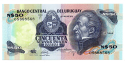 Uruguay 50 Peso Bankjegy 1988 F sorozat P61A