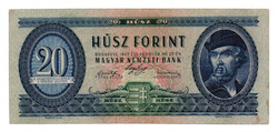 20 Forint Bankjegy 1947 aVF