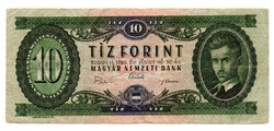 10 Forint Bankjegy 1969 F