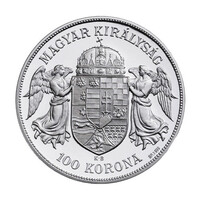 IV. Károly 100 Korona 1918 KB jelzett utánveret EZÜST 1 UNCIA