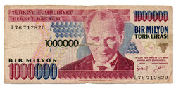 Törökország 1000000 Lira Bankjegy 1995 P209b