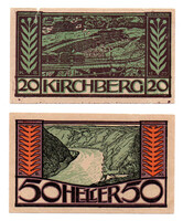 Ausztria Notgeld Kirchberg an der Donau 20-50 Heller 1920
