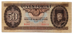 50 Forint Bankjegy 1951 aVF