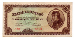 100 Millió Pengő Bankjegy 1946 VF