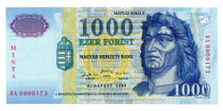 1000 Forint Bankjegy 1999 MINTA
