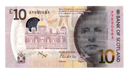 Skócia 10 Font Bankjegy 2016 P131