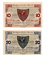 Ausztria Notgeld Enns 10-20 Heller 1920 2db
