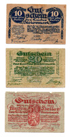 Ausztria Steiermark Styria 10-20-50 Heller 1919 PS135-137